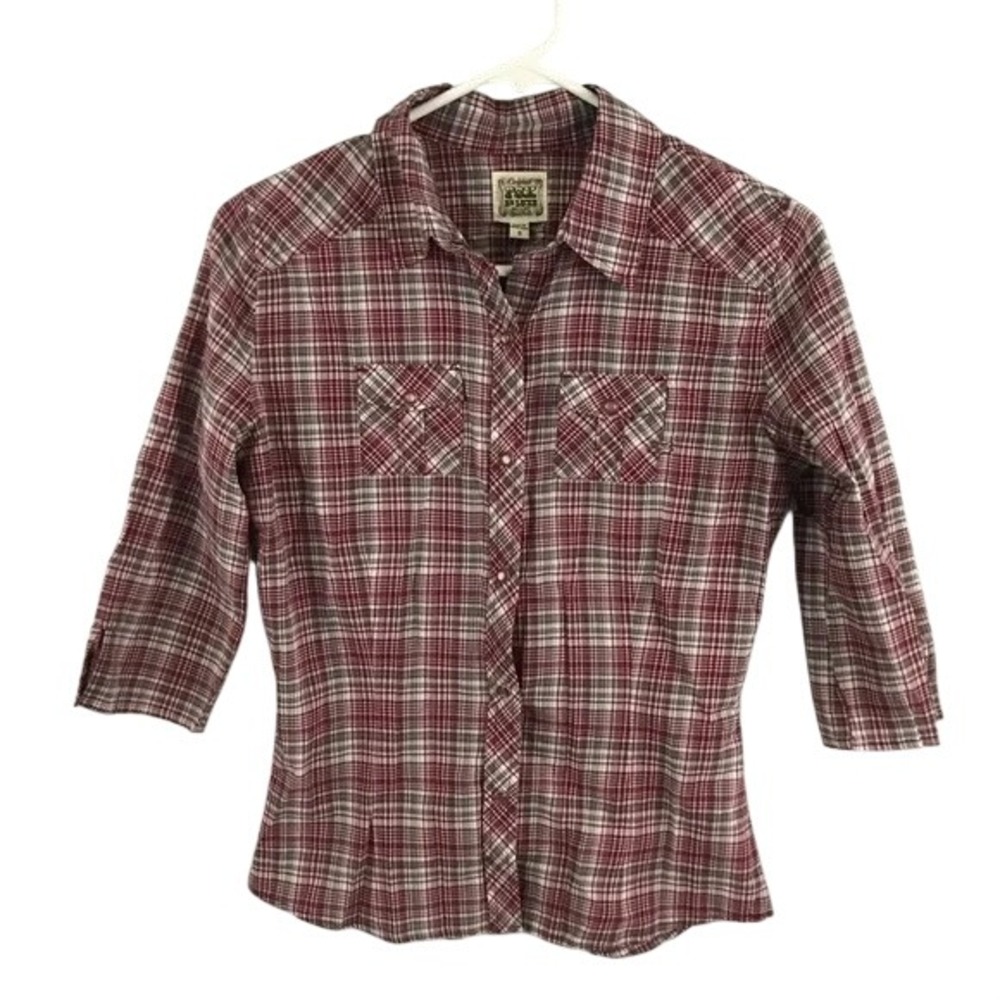 Y2K Fox Racing Plaid Button Up Shirt Small Grunge Moto Skater Top NWT